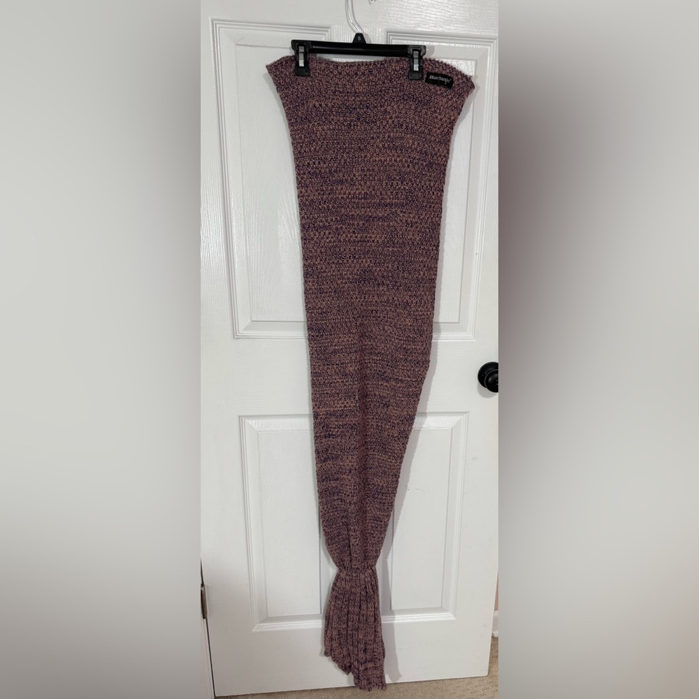 Cozy Knit Throw Mermaid Tail Blanket - Lavender